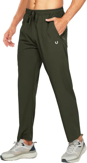NORTHYARD Men's Athletic Pants Running Workout Joggers Lightweight Gym Jogging Track Casual Sweatpants with Zipper Pockets