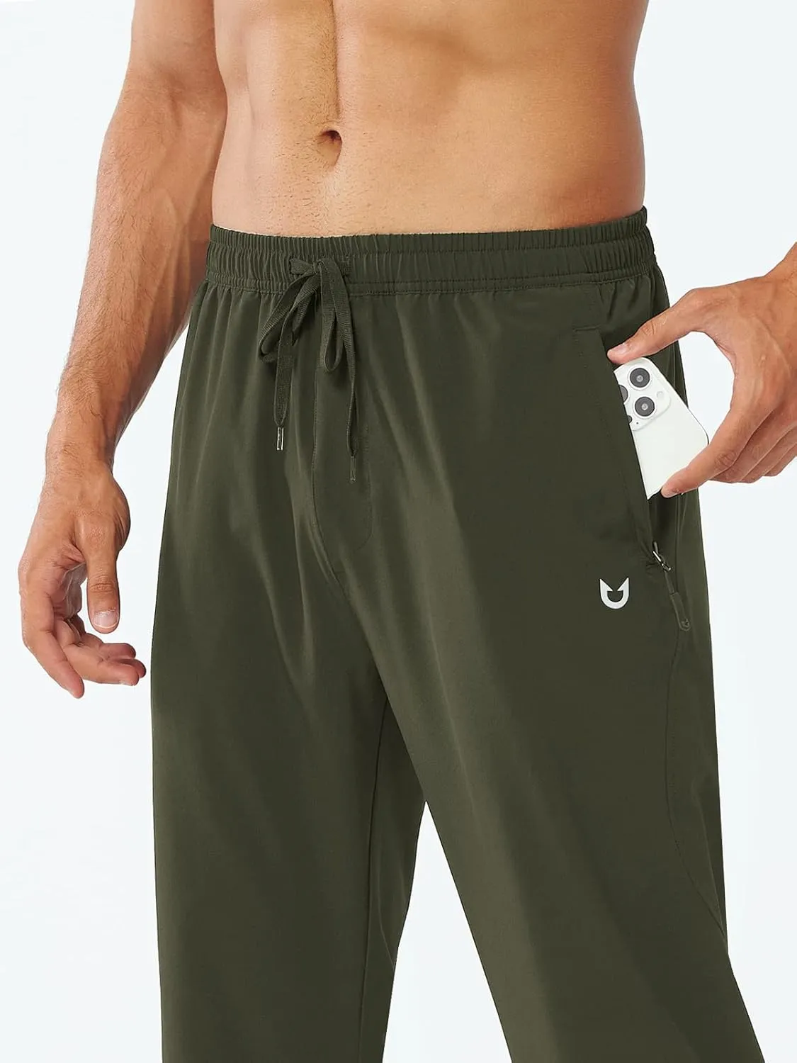 NORTHYARD Men's Athletic Pants Running Workout Joggers Lightweight Gym Jogging Track Casual Sweatpants with Zipper Pockets
