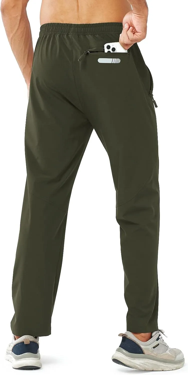 NORTHYARD Men's Athletic Pants Running Workout Joggers Lightweight Gym Jogging Track Casual Sweatpants with Zipper Pockets