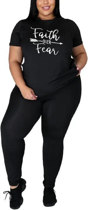 PINSV Plus Size Outfits For Women 2 Piece Sets 1x-5x