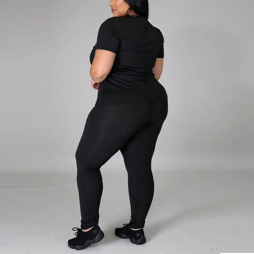 PINSV Plus Size Outfits For Women 2 Piece Sets 1x-5x