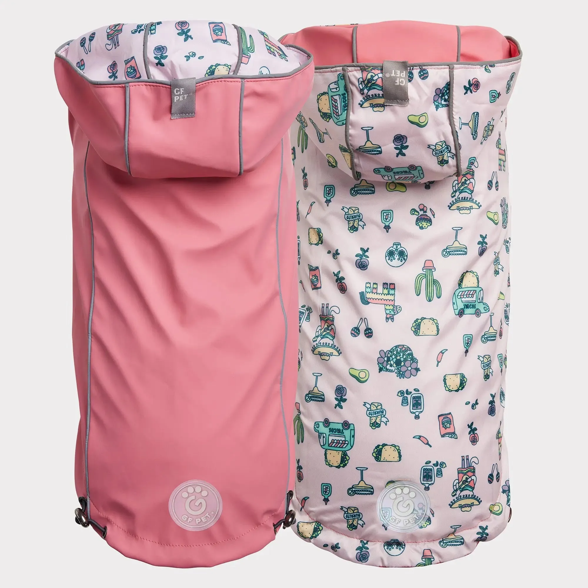 Reversible Dog Raincoat | Pink Fiesta