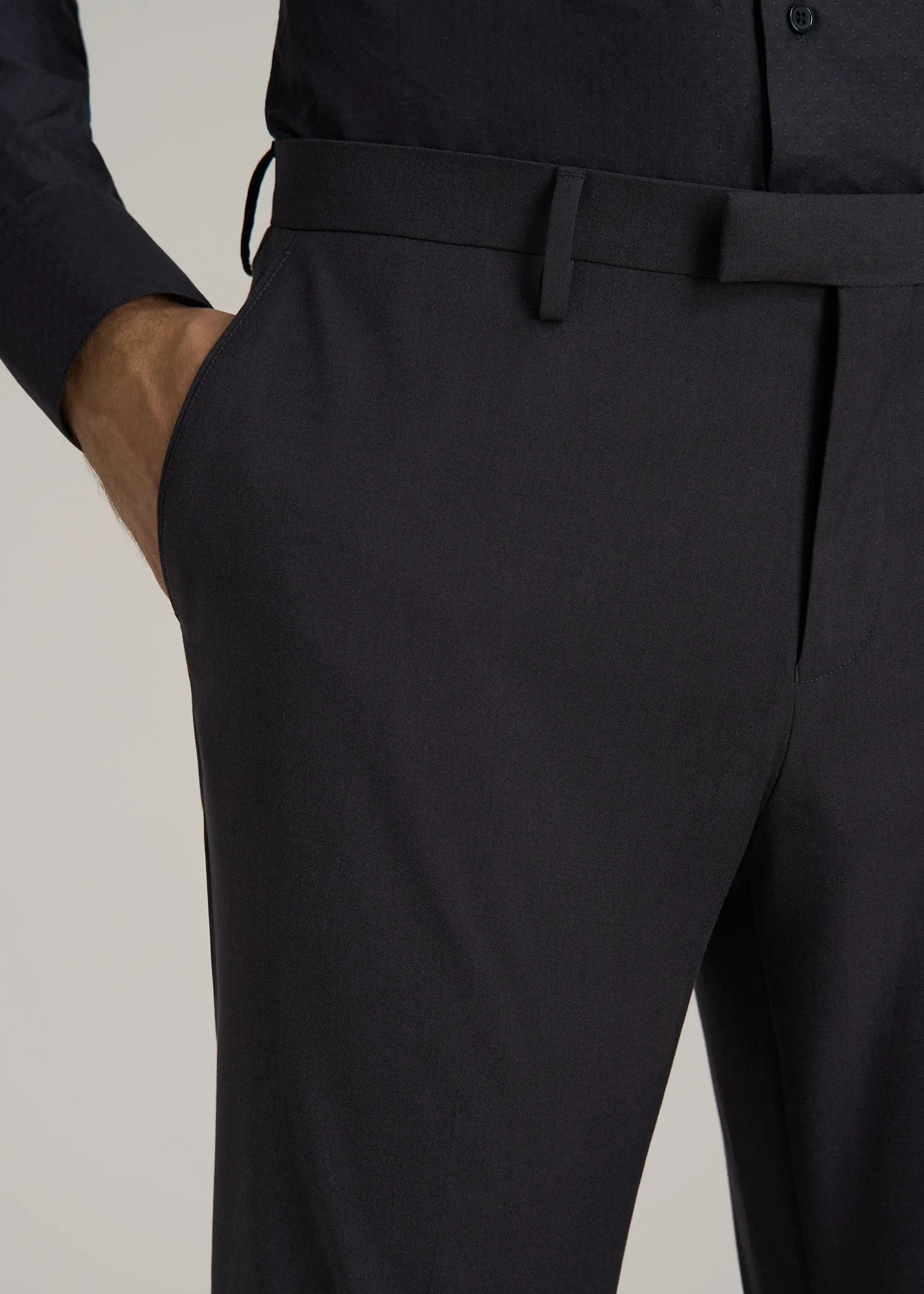 Suit Trousers for Tall Men in Mid Grey