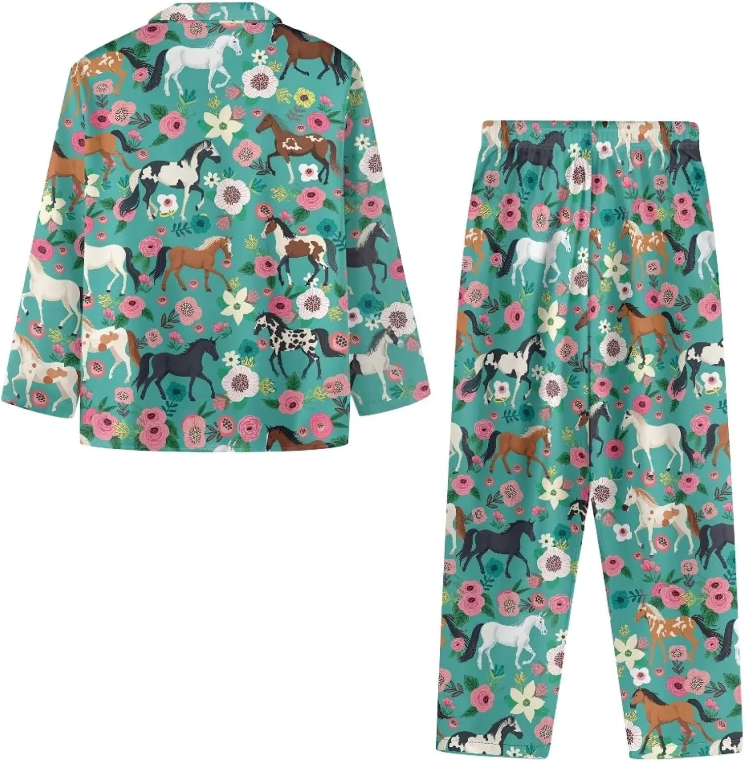 Upetstory Button Down Pajamas Sets for Women Sleepwear Long Sleeve Loungewear
