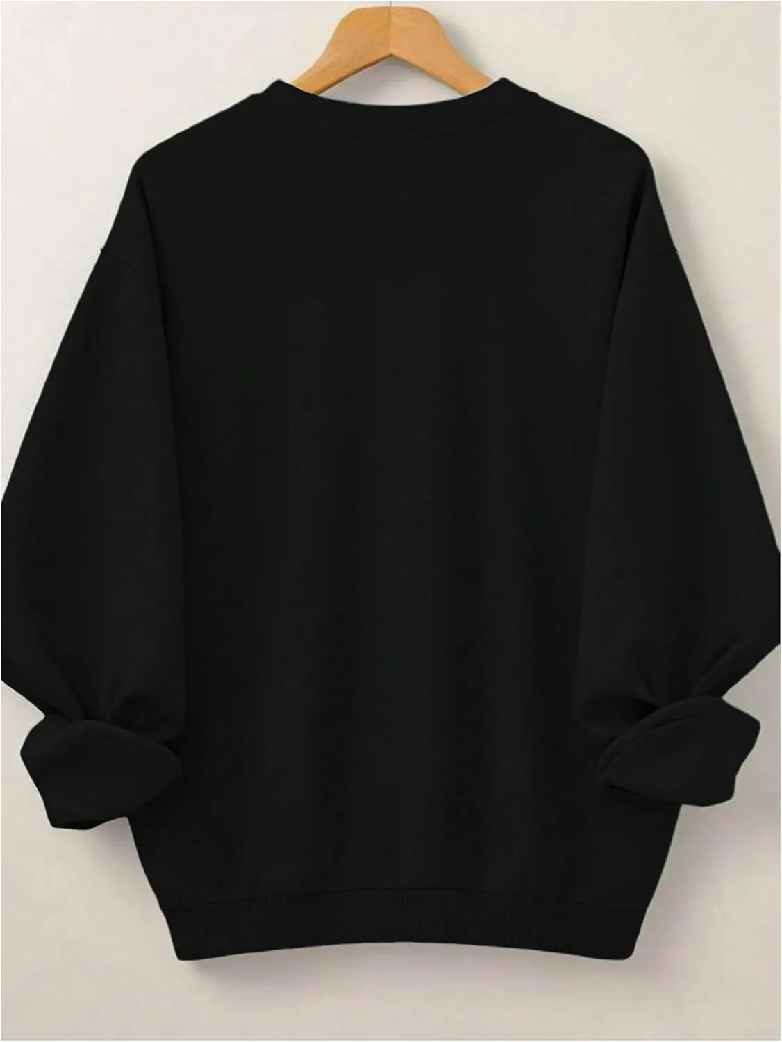 WDIRARA Women's Plus Size Letter Graphic Sweatshirt Crewneck Long Sleeve Pullovers Oversized Top