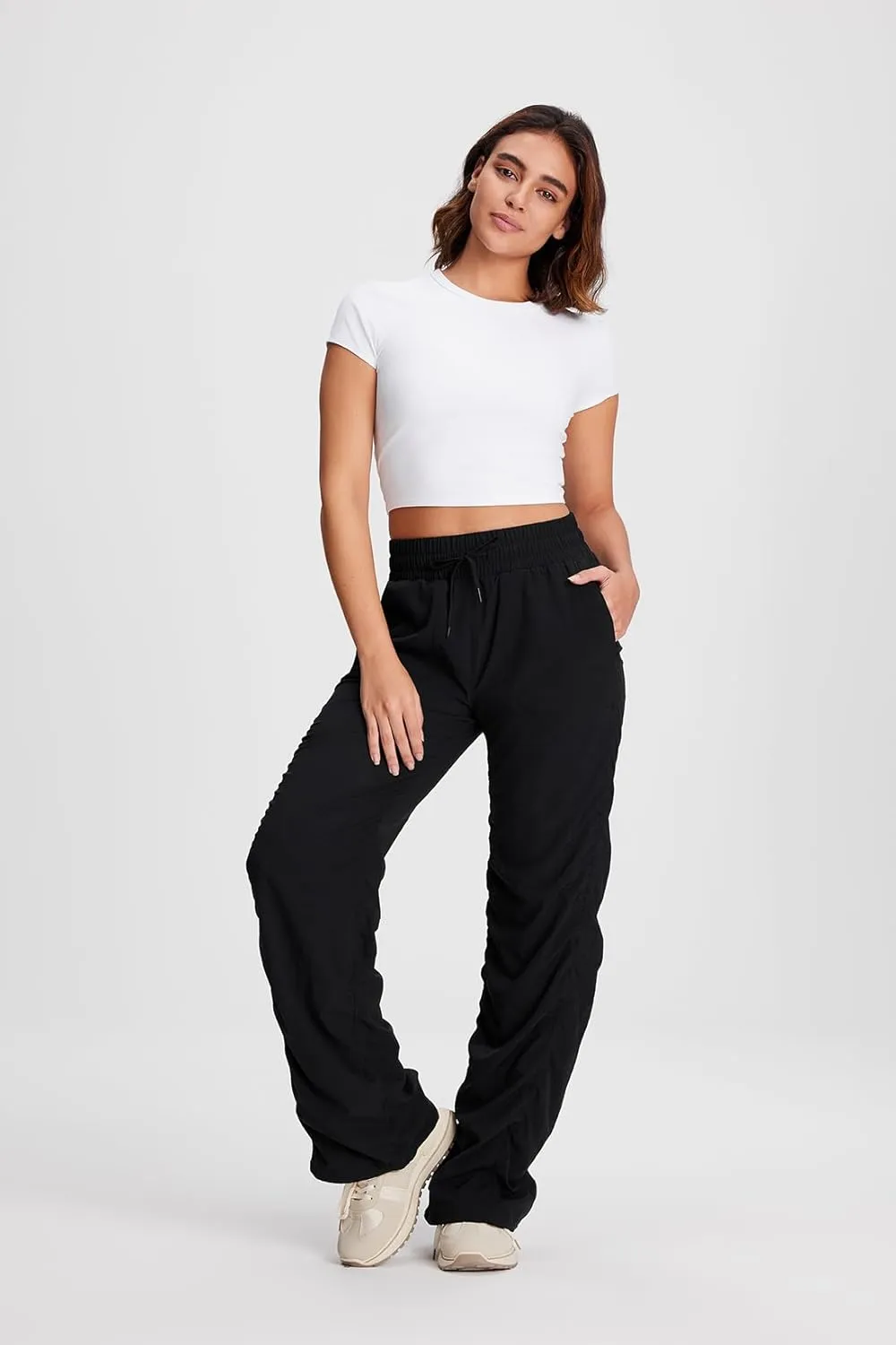 Yogipace Women's 25"/28"/31"/34" Dance Studio Lined Pants Lightweight Wrinkle Free Hiking Travel Pant