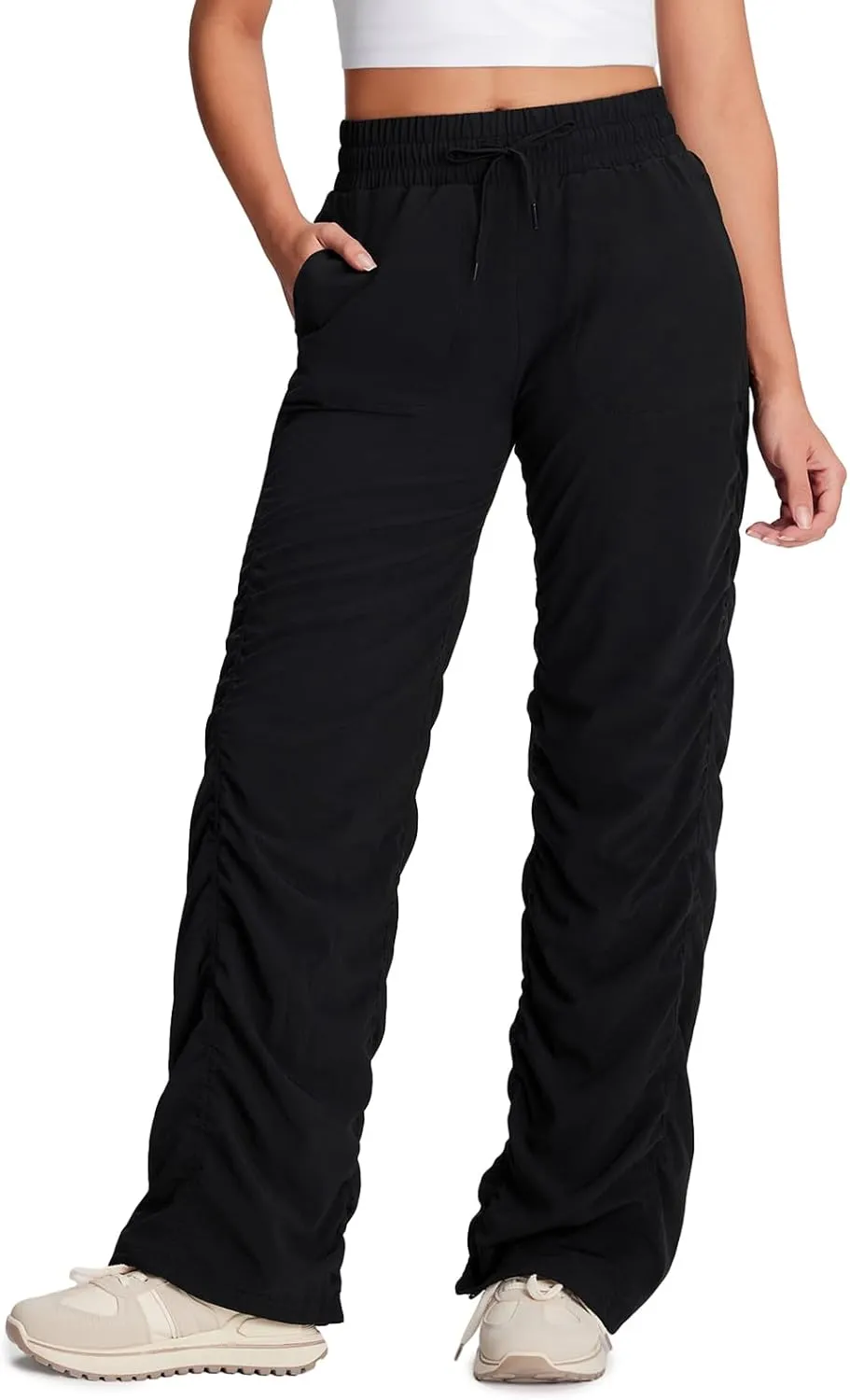Yogipace Women's 25"/28"/31"/34" Dance Studio Lined Pants Lightweight Wrinkle Free Hiking Travel Pant